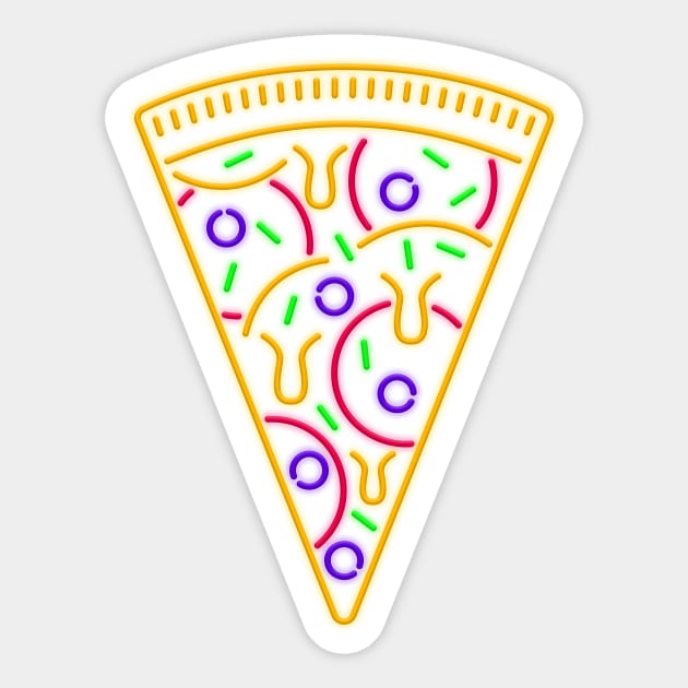 Neon Pizza Sticker by Woah_Jonny